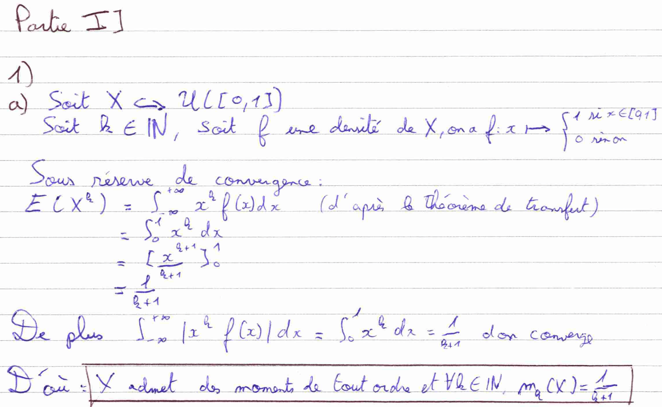 Calcul de l'intégrale