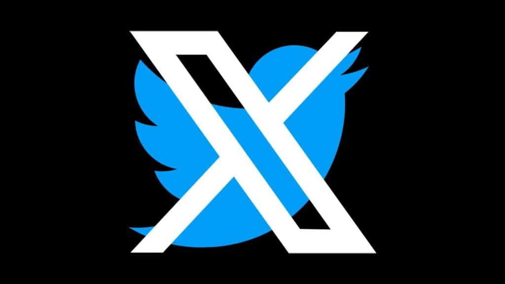 Logo X superposé à l'ancien oiseau bleu de Twitter, illustrant le changement de marque opéré par Elon Musk