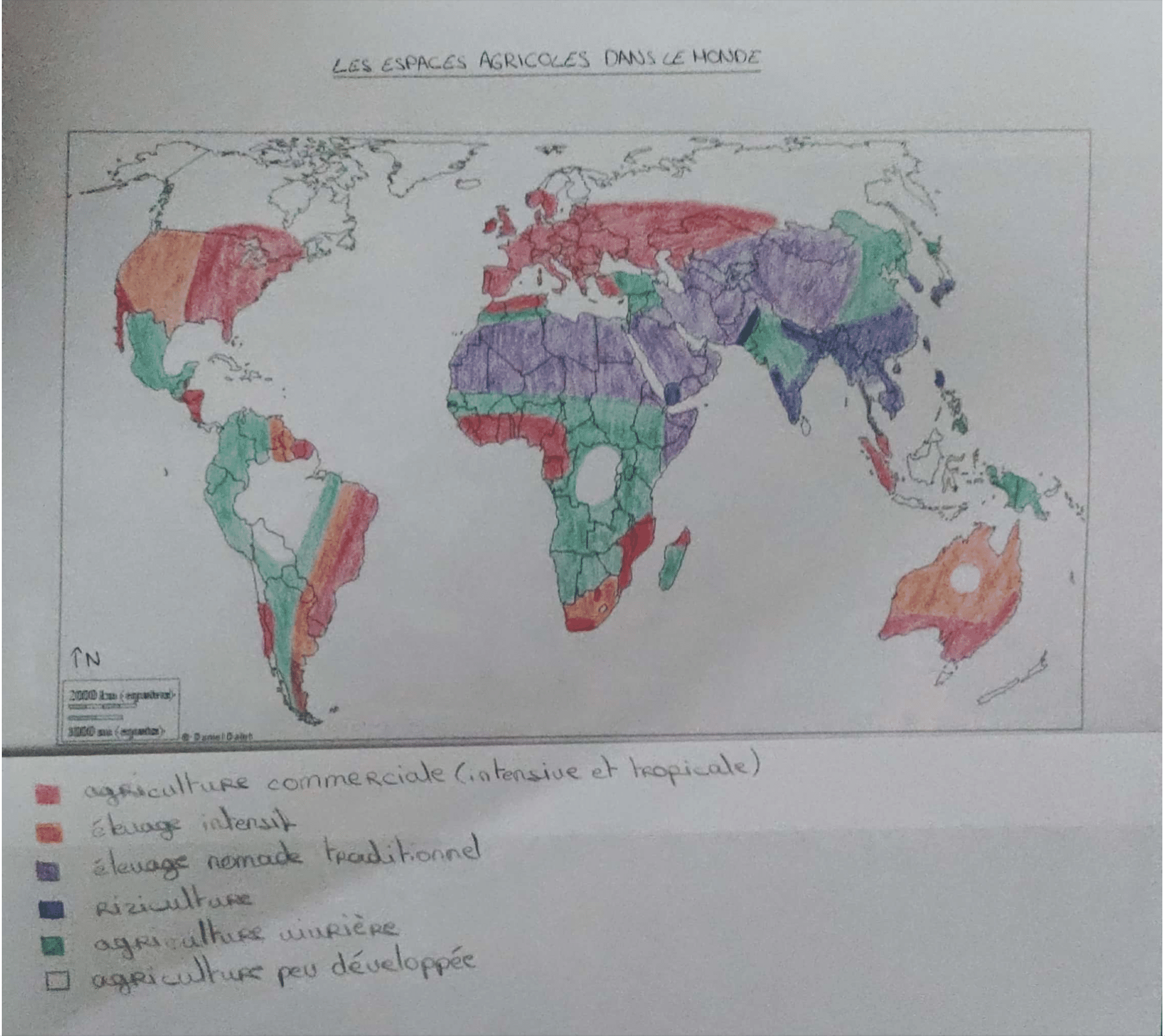 Les espaces agricoles dans le monde