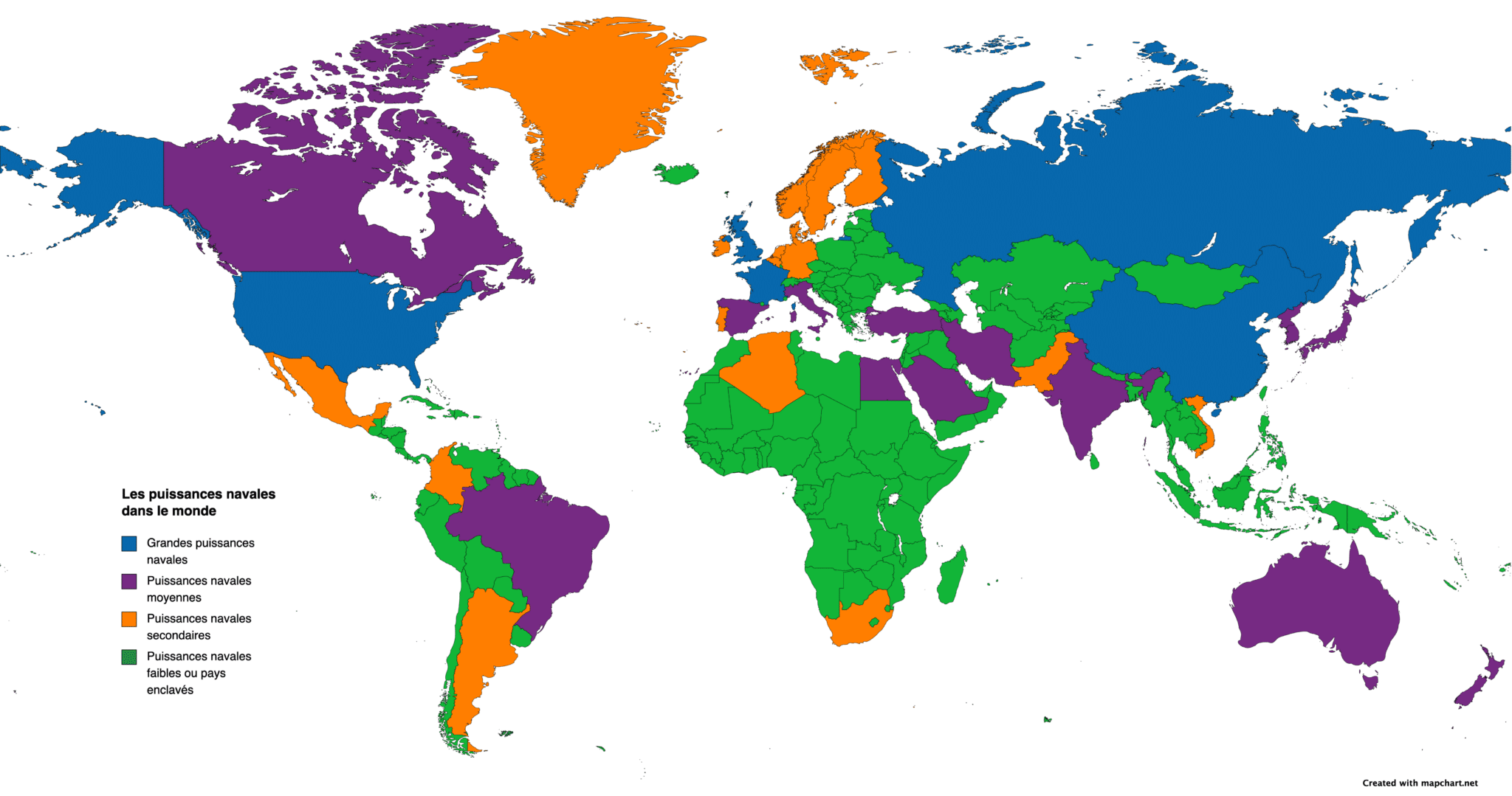 Les puissances navales dans le monde