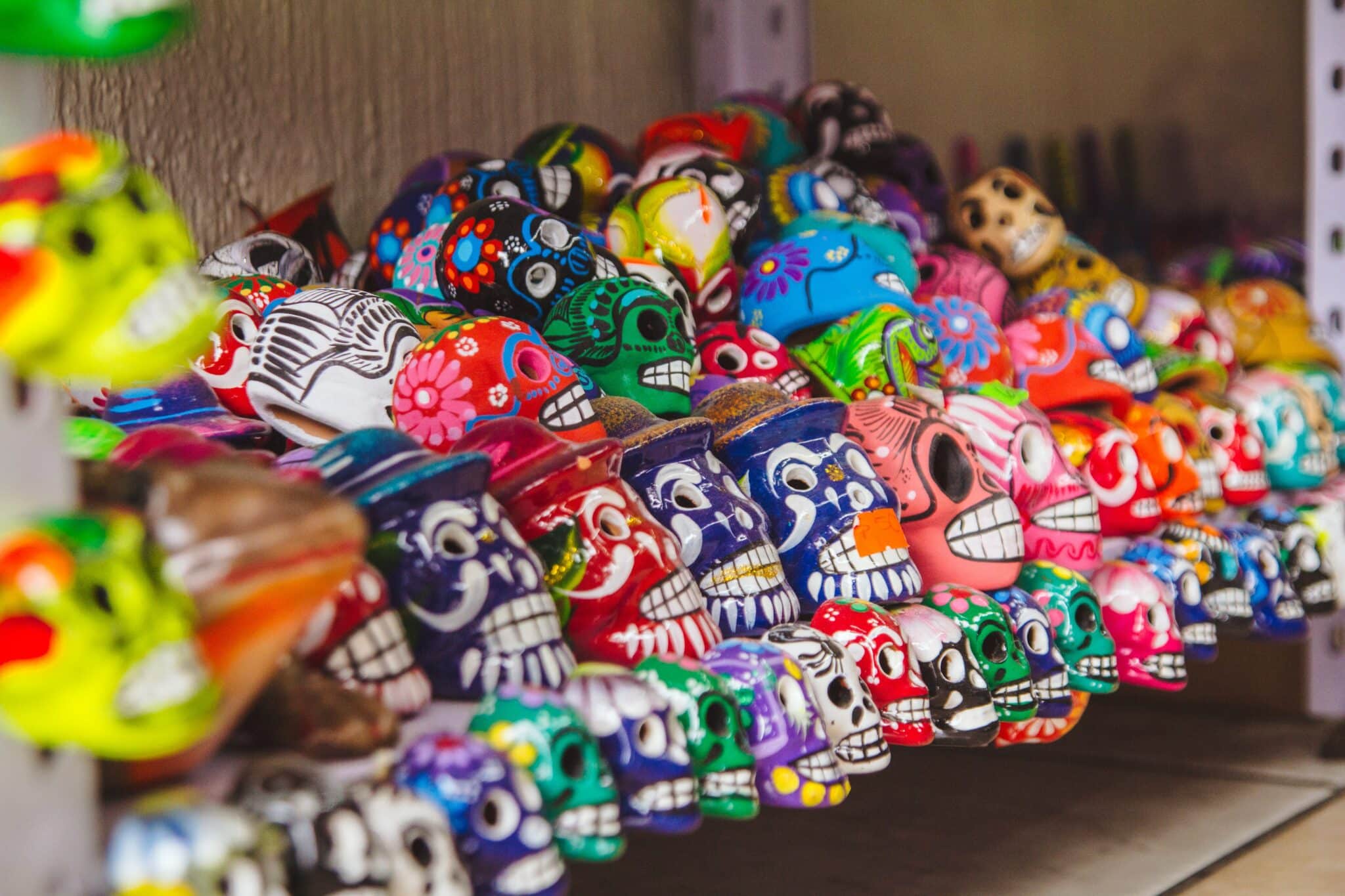 Lot de crânes, symbole du "Dia de Los Muertos"