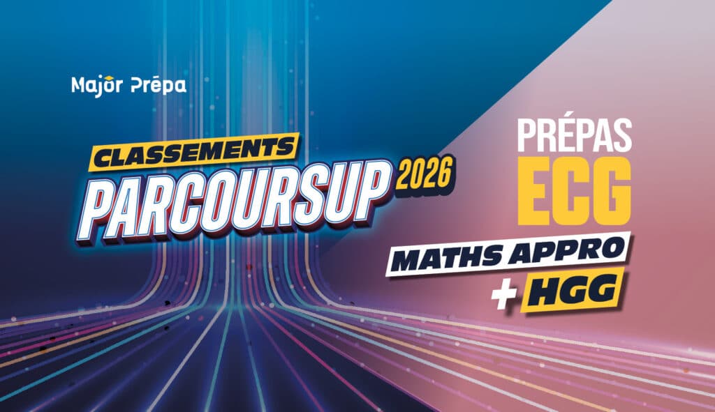 Visuel graphique du classement Parcoursup prépas ECG maths approfondies HGG 2026.