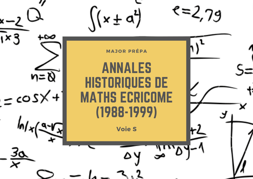 Sujet de maths approfondies ECRICOME 2024 - Major Prépa