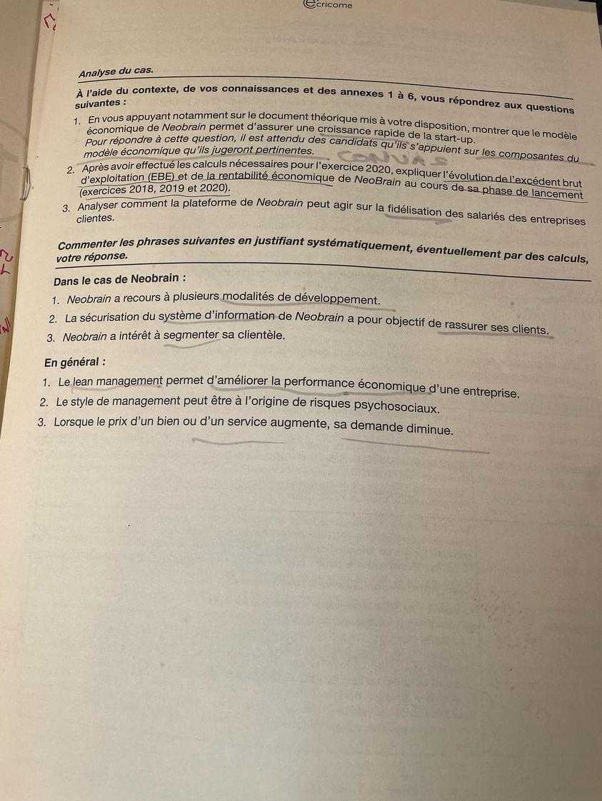 management ecricome