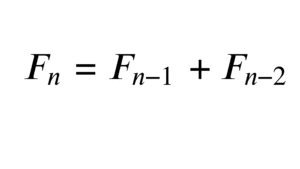 Suite Fibonacci : formule Fₙ = Fₙ₋₁ + Fₙ₋₂ illustrée