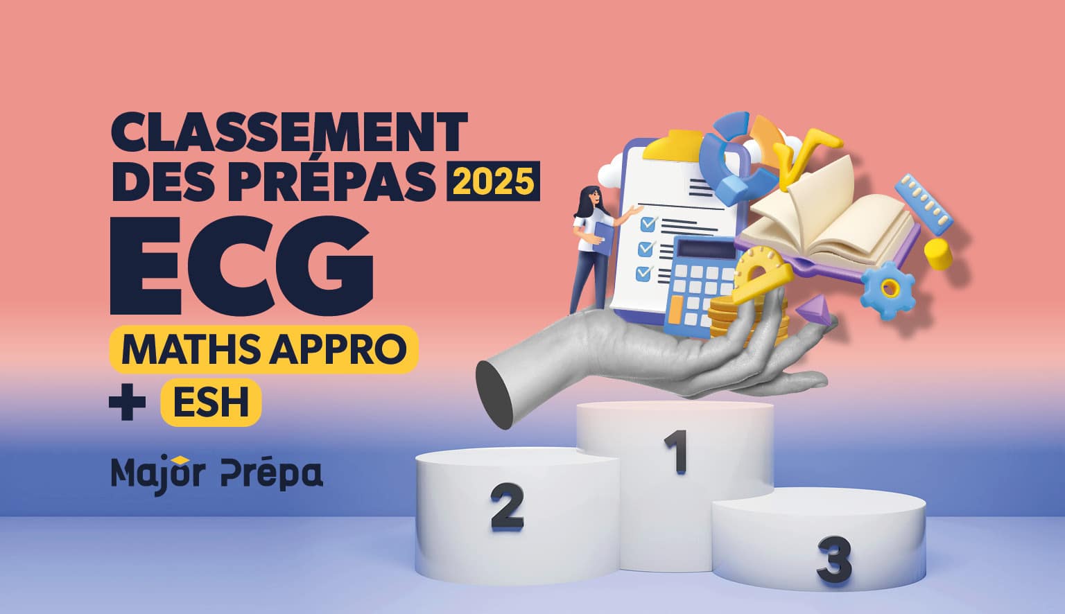 Classement 2025 des prépas ECG (Maths appliquées + ESH) Major Prépa