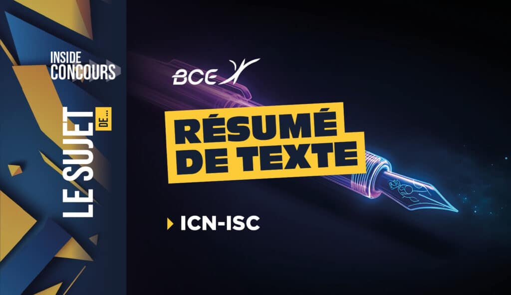 sujet résumé texte ICN ISC 2026