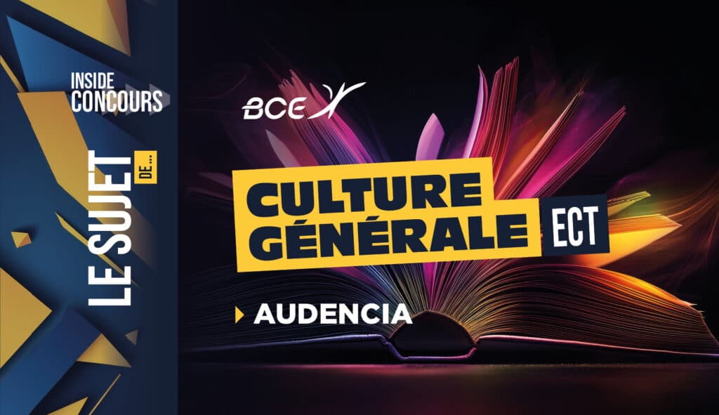 sujet Culture générale Audencia 2026
