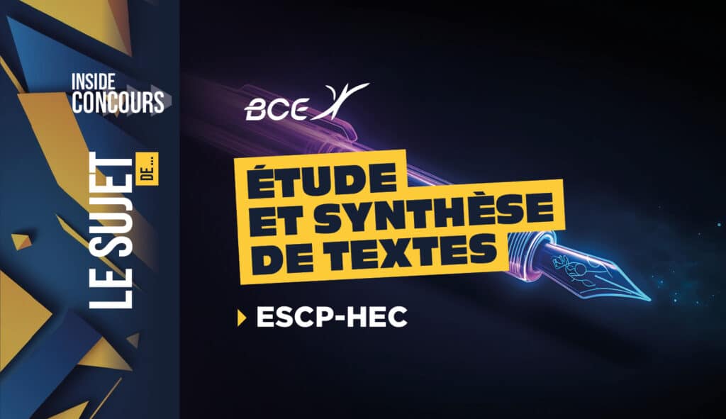 sujet synthèse HEC ESCP 2026