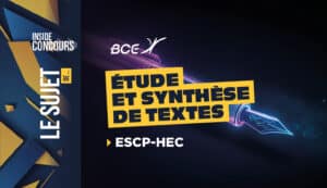 sujet synthèse HEC ESCP 2026