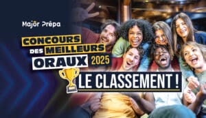 Classement des meilleurs oraux en école de commerce 2025 illustré par des étudiants célébrant leur réussite