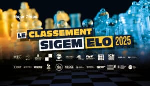 Classement SIGEM ELO 2025 des écoles de commerce avec illustration stratégique en échecs
