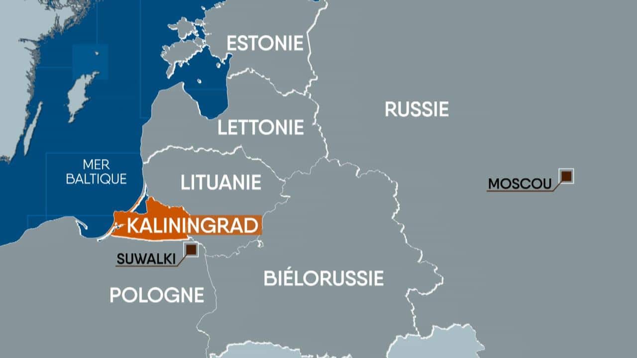 Carte de Kaliningrad, enjeu géopolitique lié aux États de facto