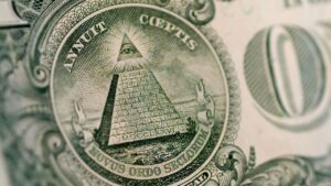 L’œil de la Providence sur un billet de dollar, illustration d’un exemple célèbre de théorie du complot
