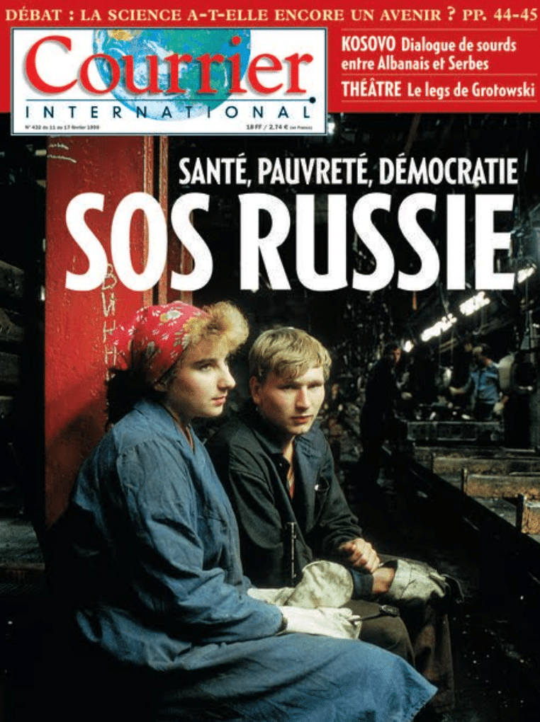 International titrée "SOS Russie" illustrant la crise économique, sociale et politique de la Russie post-soviétique.