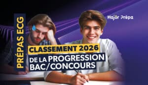 Progression bac concours prépas ECG illustrée par deux étudiants, avant et après la réussite aux concours