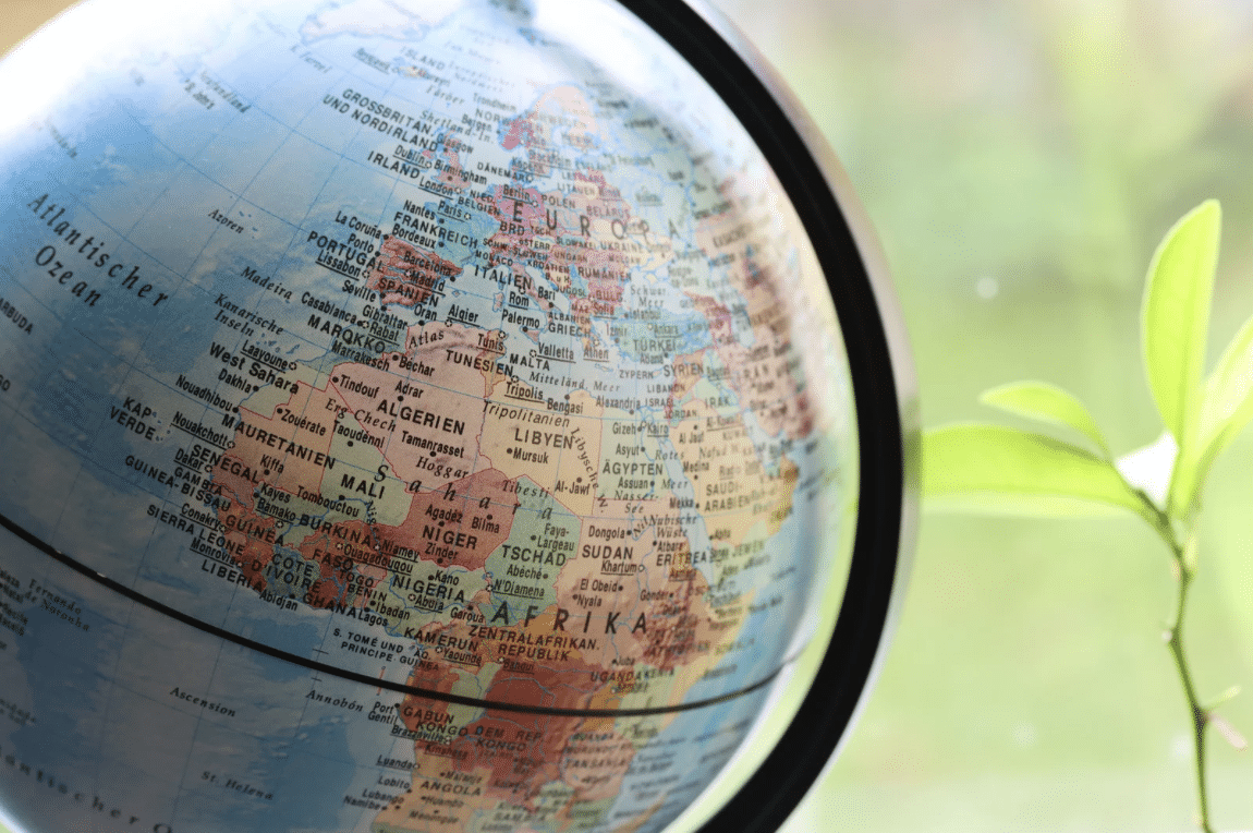 Globe qui représente la population mondiale