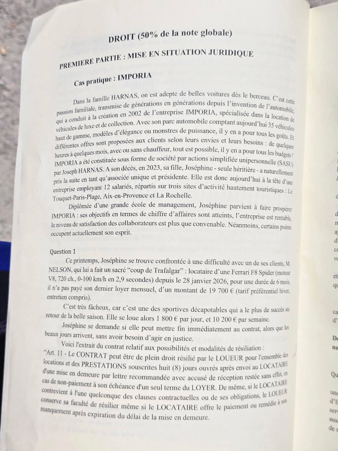 sujet éco-droit 2026 essec