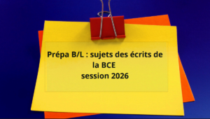 Image article sujets écrits BCE filière B/L