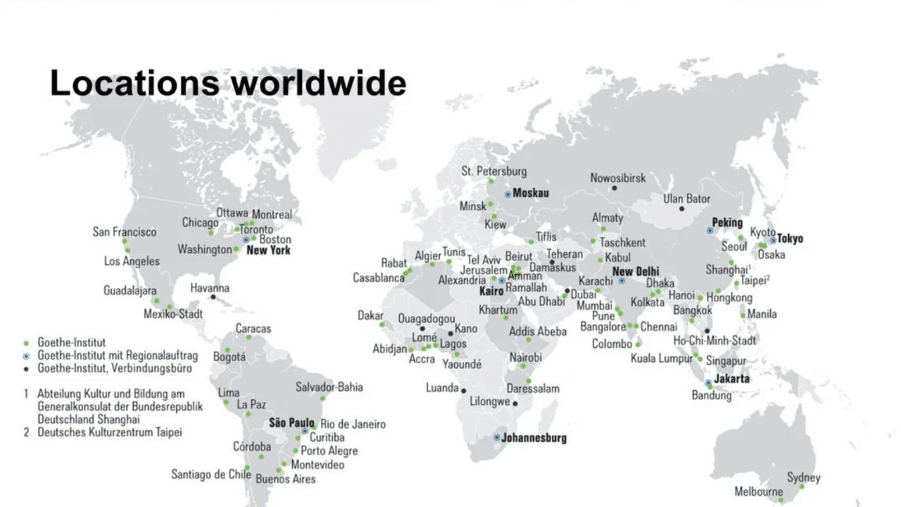 Le Goethe-Institut dans le monde
