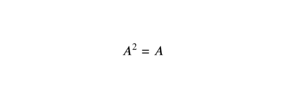 matrices idempotentes