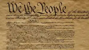 Texte manuscrit de la Constitution américaine, fondement des amendements de la Constitution américaine