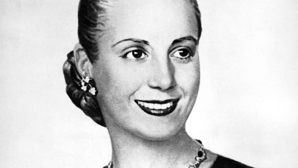 Portrait d’Evita Perón, figure politique argentine et épouse de Juan Perón