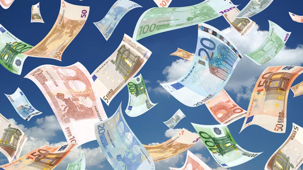 Surplus du consommateur et du producteur illustré par des billets en euros