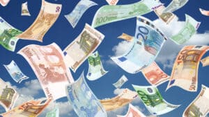 Surplus du consommateur et du producteur illustré par des billets en euros