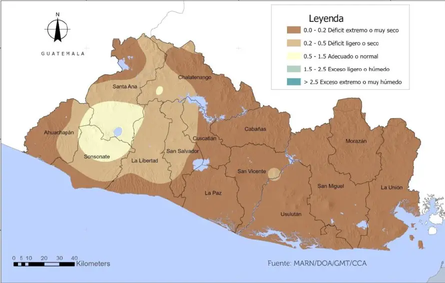 sécheresse généralisée au Salvador